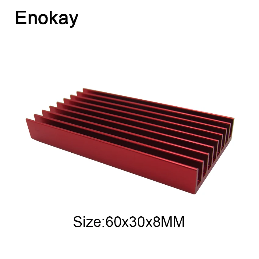 Оптовая продажа 2 шт. 60x30x8 мм BTC USB ASIC радиатор охлаждения RED Bitfury алюминиевый