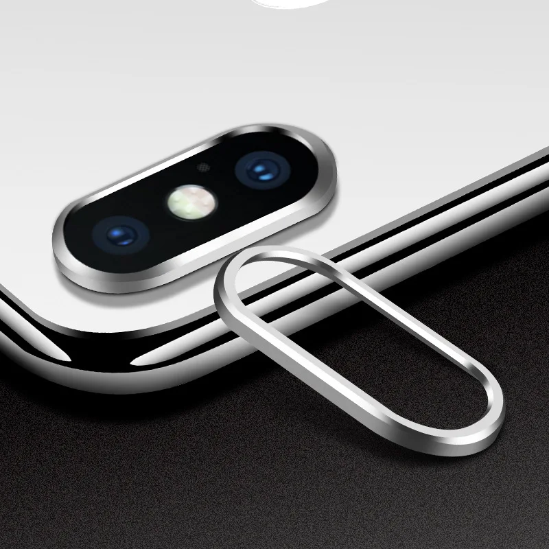 Для Apple iPhone X XR XS Max XSMax Ten заднее закаленное стекло для камеры с металлическим