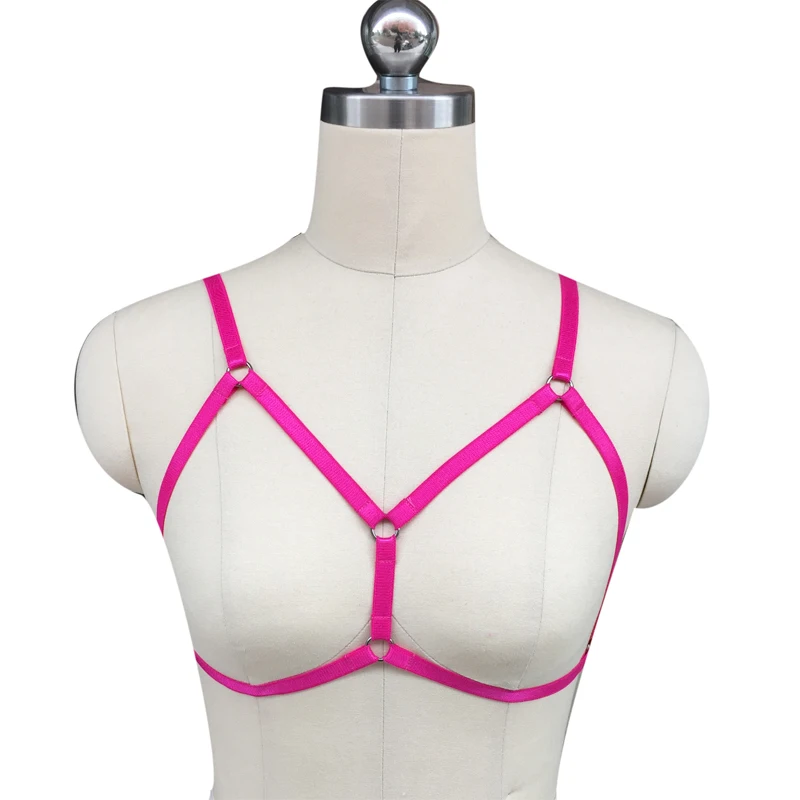 

New Gothic Harajuku haeness cage rave wear can adjust body harness medias pastel goth bondage harness sexy harness bra