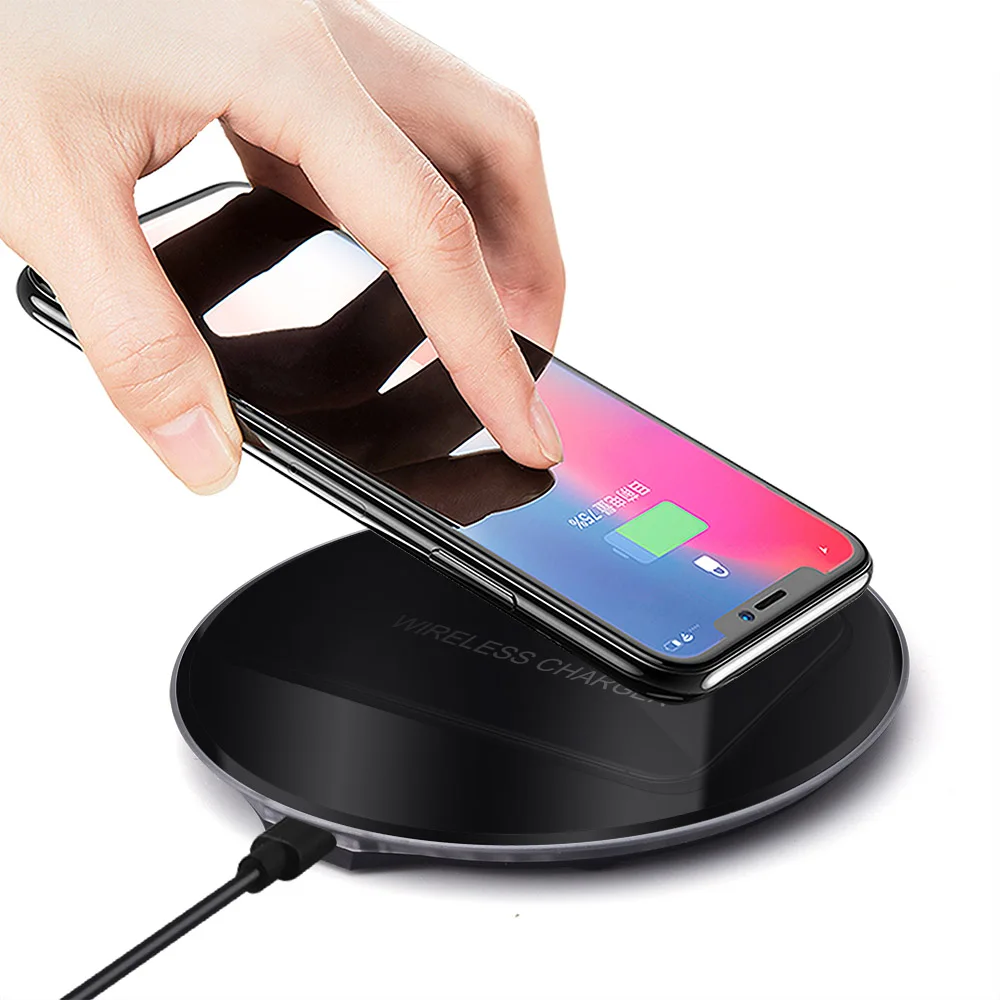 Беспроводное зарядное устройство DCAE QI для iPhone X 8 XS MAX XR Samsung S9 S8 Note 9 Xiaomi Huawei
