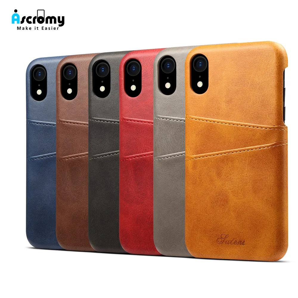 Чехол Ascromy для iphone XS Max кожаный Роскошный кошелек винтажный держатель карт слот тонкий чехол XR X 7 8 Plus 6 S