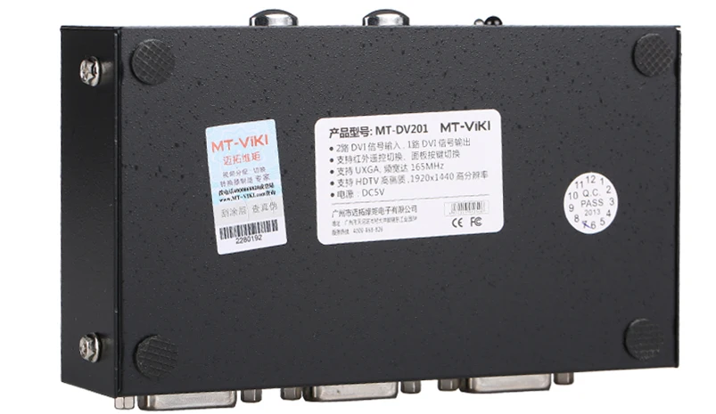 SmileMango MT VIKI 2 Port переключатель DVI Box в 1 out IR Remote Control PC Video Select Support port 2048*1536 DV201
