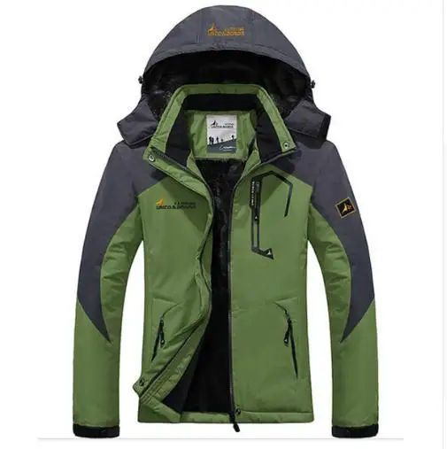 men grass green Жутко и boror зимняя куртка мужская и женская верхняя одежда флис толстый теплый хлопок пуховик водонепроницаемый ветрозащитный Парка мужская брендовая одежда - Цвет: men grass green