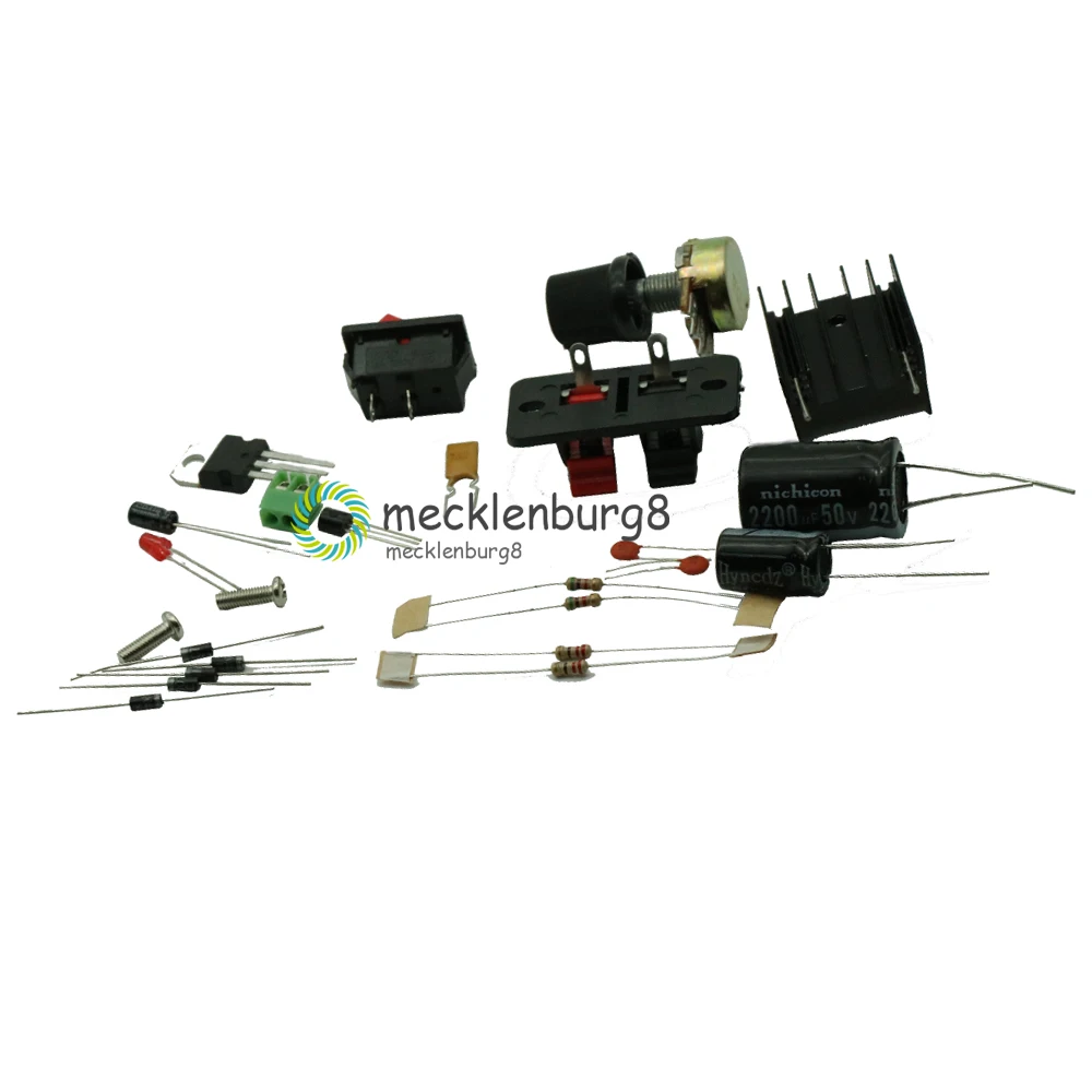 LM317 Step Down DC 5V-35V to 1.25V-30V DIY Kits AC / Power Supply PCB Module 5K Adjustable Resistor with ON OFF Switch | Электроника