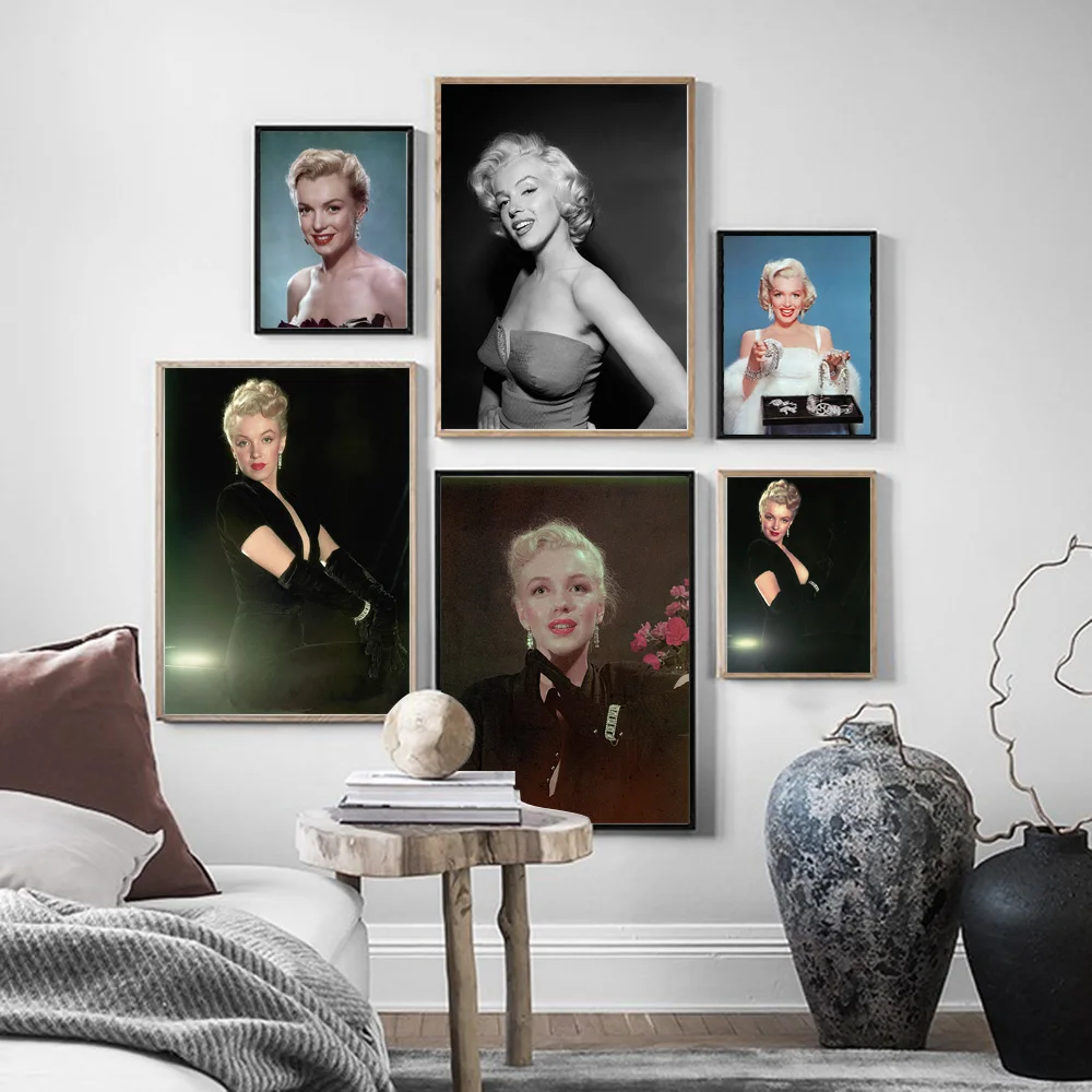 Винтажные скандинавские плакаты и принты Мэрилин Монро настенная Картина на