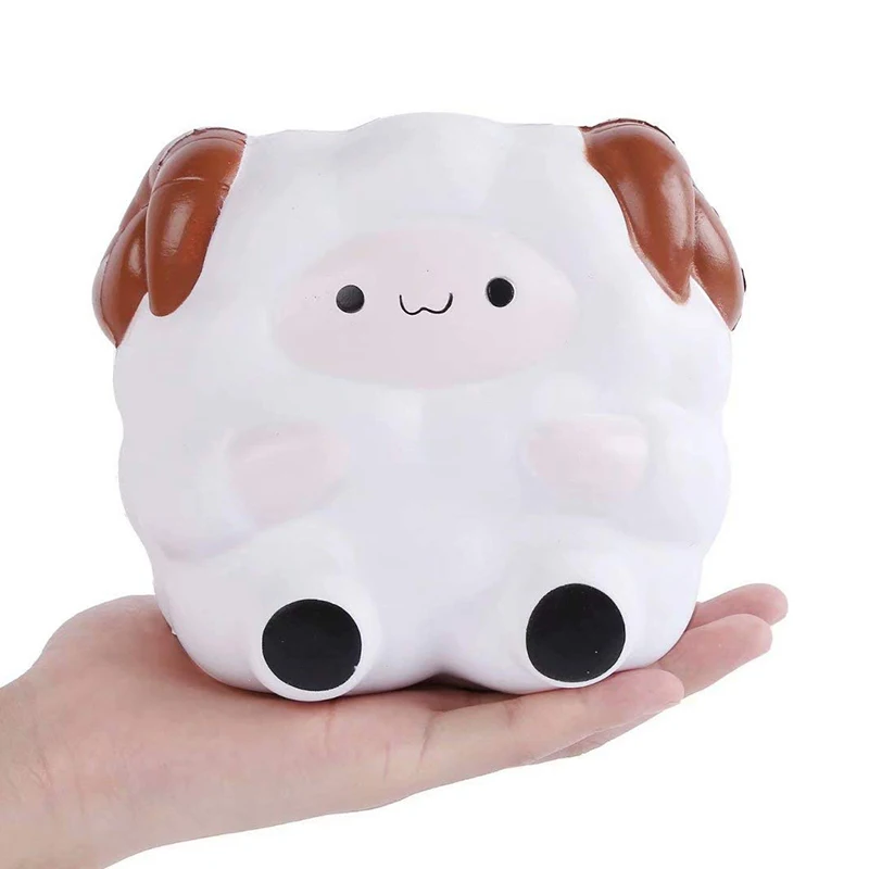 Kawaii овец мягкий искусственный мягкий медленно нарастающее при сжатии игрушки крем ароматические, игрушка для снятия стресса, веселые игрушки для детей подарок 9,5x9x6 см
