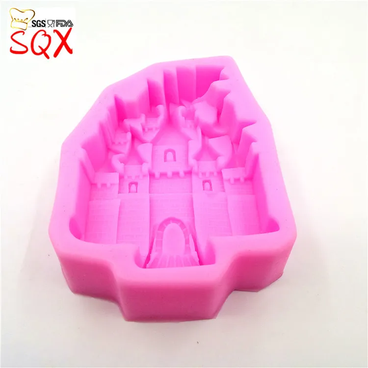 New 2016 Cake Tools castle 3D Silicone Mold Fondant For Decorating Decor Baking SQ1601 | Дом и сад
