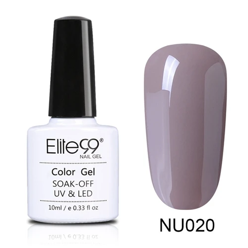 NU020 Elite99 винно-красная серия 12 Цветов Палочки 1 УФ лак для ногтей Гель-лак для ногтей светодиодный ногти с uv-фильтром маникюра 10 мл Гель-лак для ногтей - Цвет: NU020