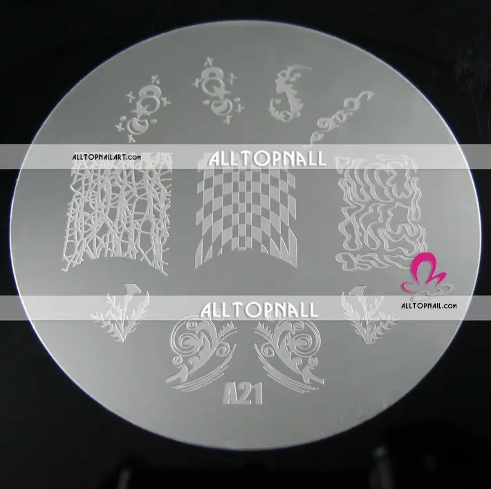 Бесплатная доставка 40 шт. 7 см штамповка для ногтевого дизайна пластины с