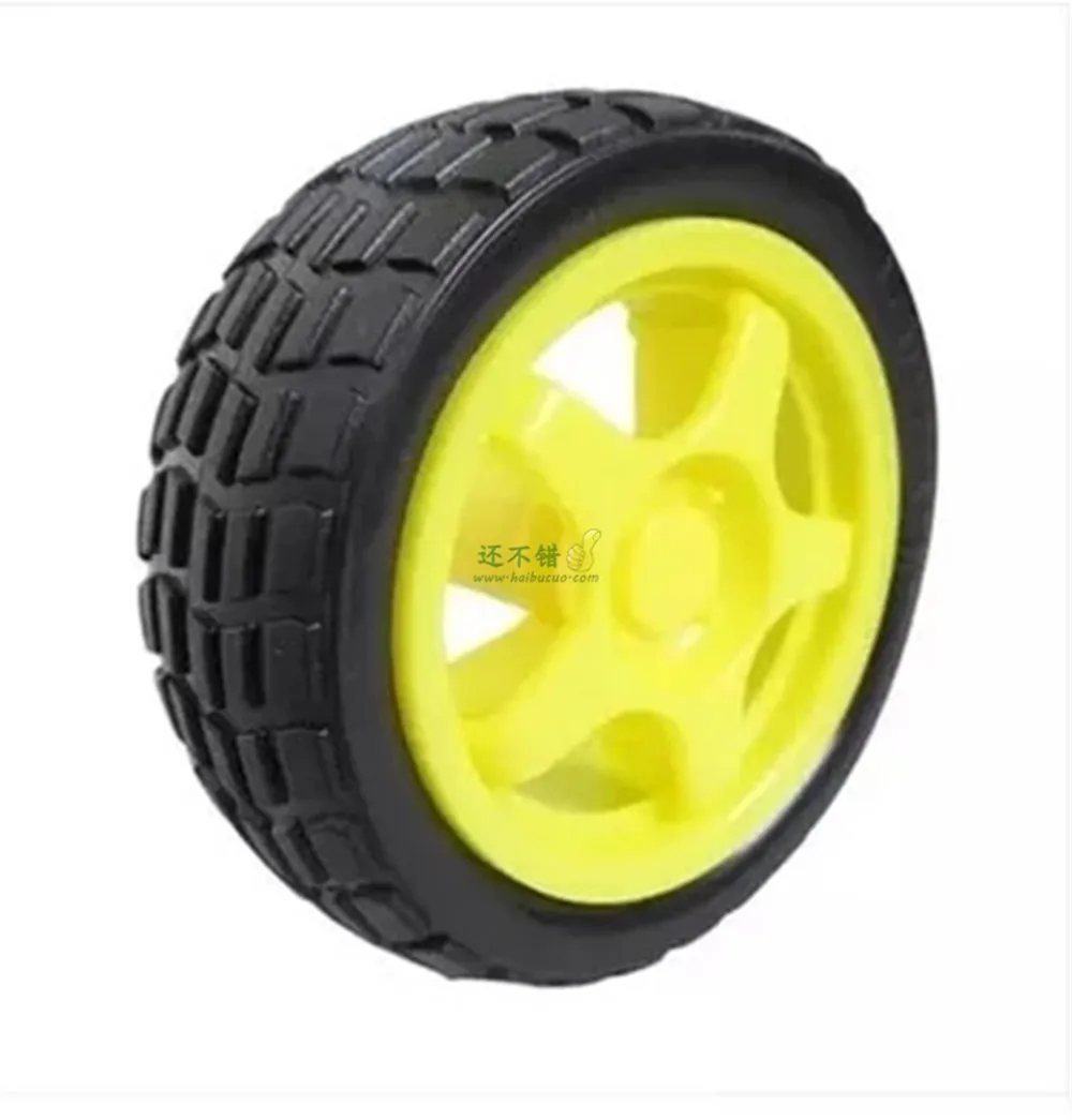 

4pcs Smart Racing Car Part Model Robot Plastic Tire Wheel 65x26mm for arduino