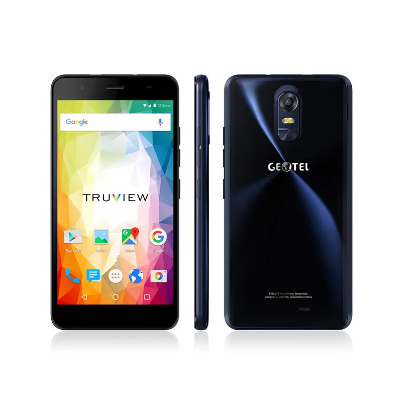Geotel Note мобильный телефон 5.5 дюйма HD MTK6737 четырехъядерный Android 6.0 3 ГБ ОЗУ 16 ГБ ПЗУ 8 МП камера 3200 мАч батарея Wifi 4G смартфон.