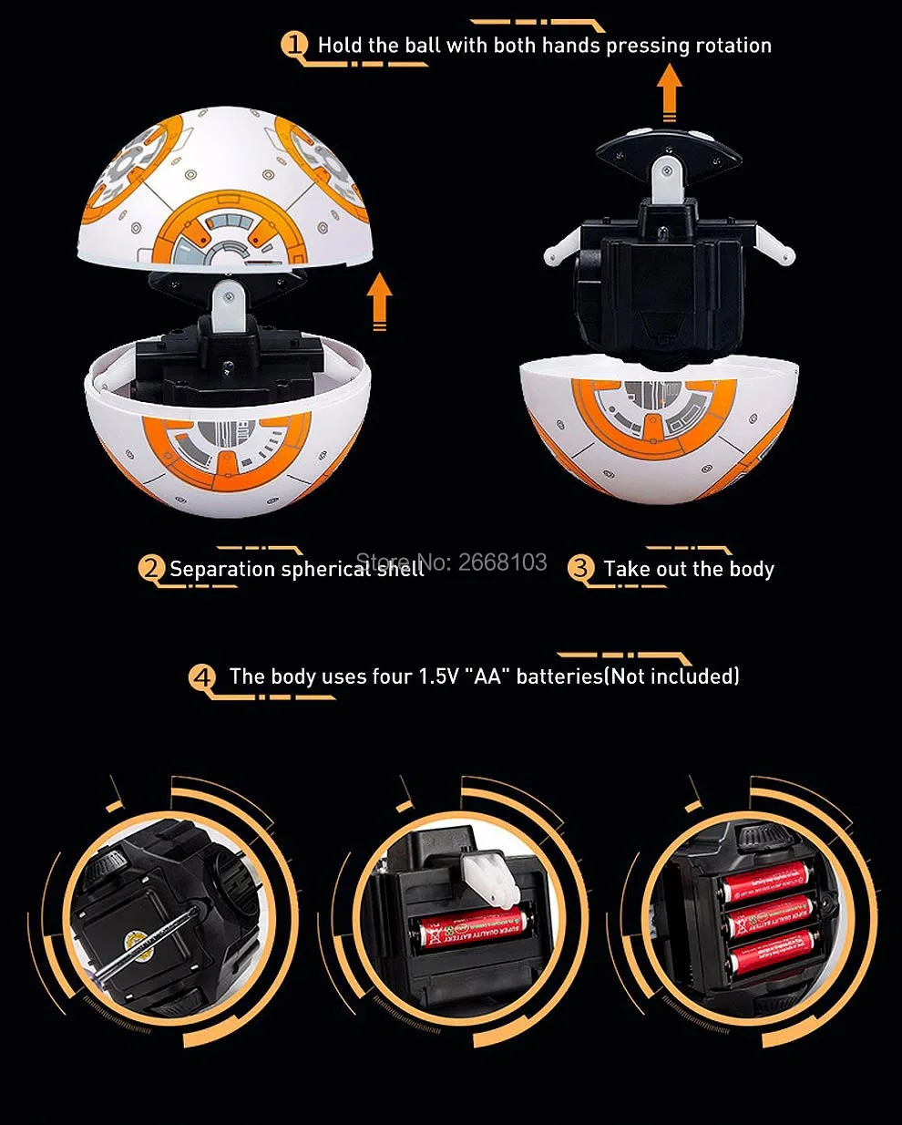 Звездные войны RC обновленный дроид со звуковым BB-8 мяч 2,4G пульт дистанционного управления BB 8 Интеллектуальный робот экшн-фигурка игрушки для детей модель