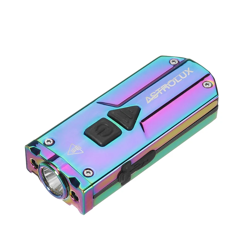 RGB Astrolux 350LM USB светодиодный фонарик из нержавеющей стали Миниатюрный фонарик для ключей 3 светодиодный фонарик УФ-Фонарик перезаряжаемый IP65 водонепроницаемый - Испускаемый цвет: RGB