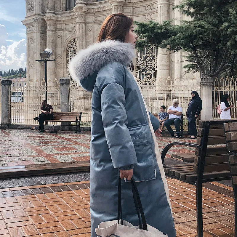 Hirsionsan зимнее пальто для женщин 2018 корейский Толстый Теплый удлиненный Бархатный