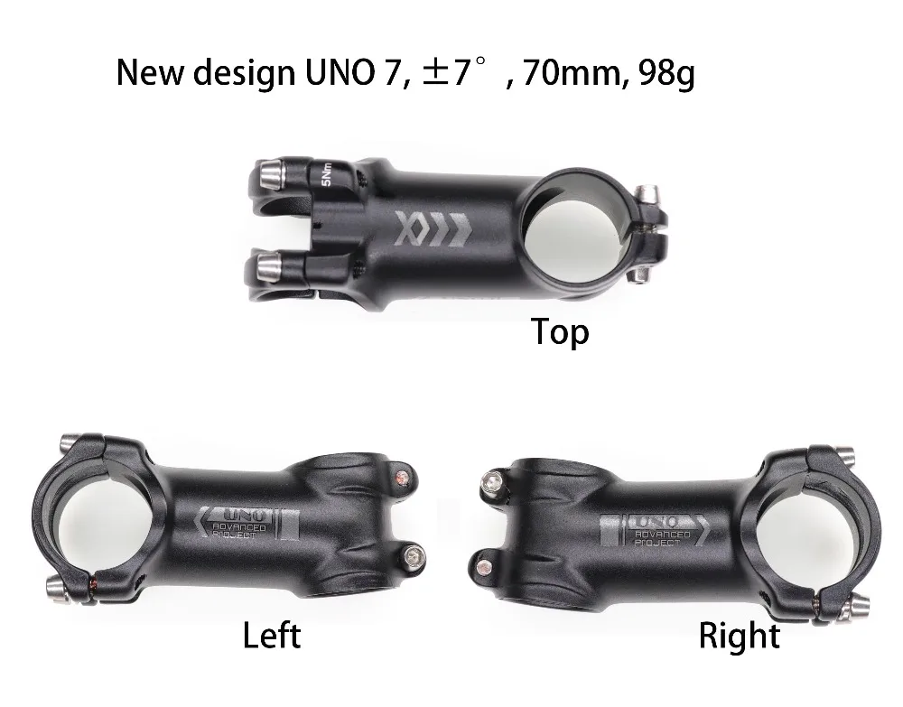 Руля велосипеда UNO 7 градусов 17 MTB Сверхлегкий дизайн Kalloy Alu 7050 31,8 60 70 80 мм 90 мм 100 110 120 велосипедный king сплав