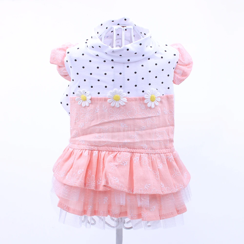 Платье с юбкой пачкой для собак и кошек в горошек|Платья собак| |