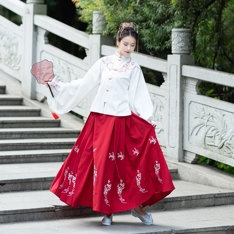 Hanfu танцевальный костюм с вышивкой династии Тан принцессы танцевальная одежда Китайский традиционный старинный национальная одежда ханьфу наряд платье для выступлений на сцене