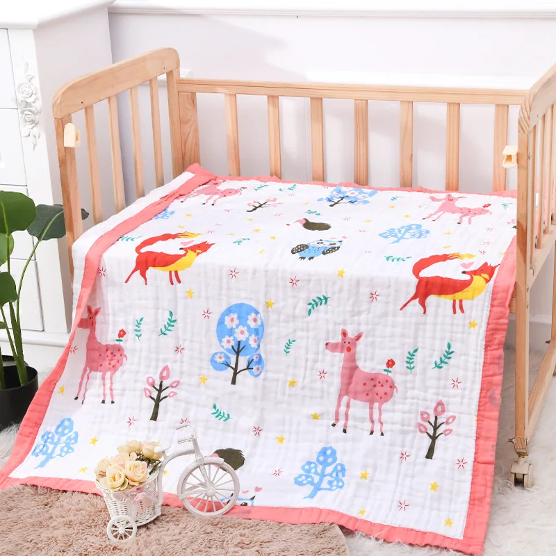 6 слойное супер мягкое многослойное хлопковое муслиновое одеяло детское