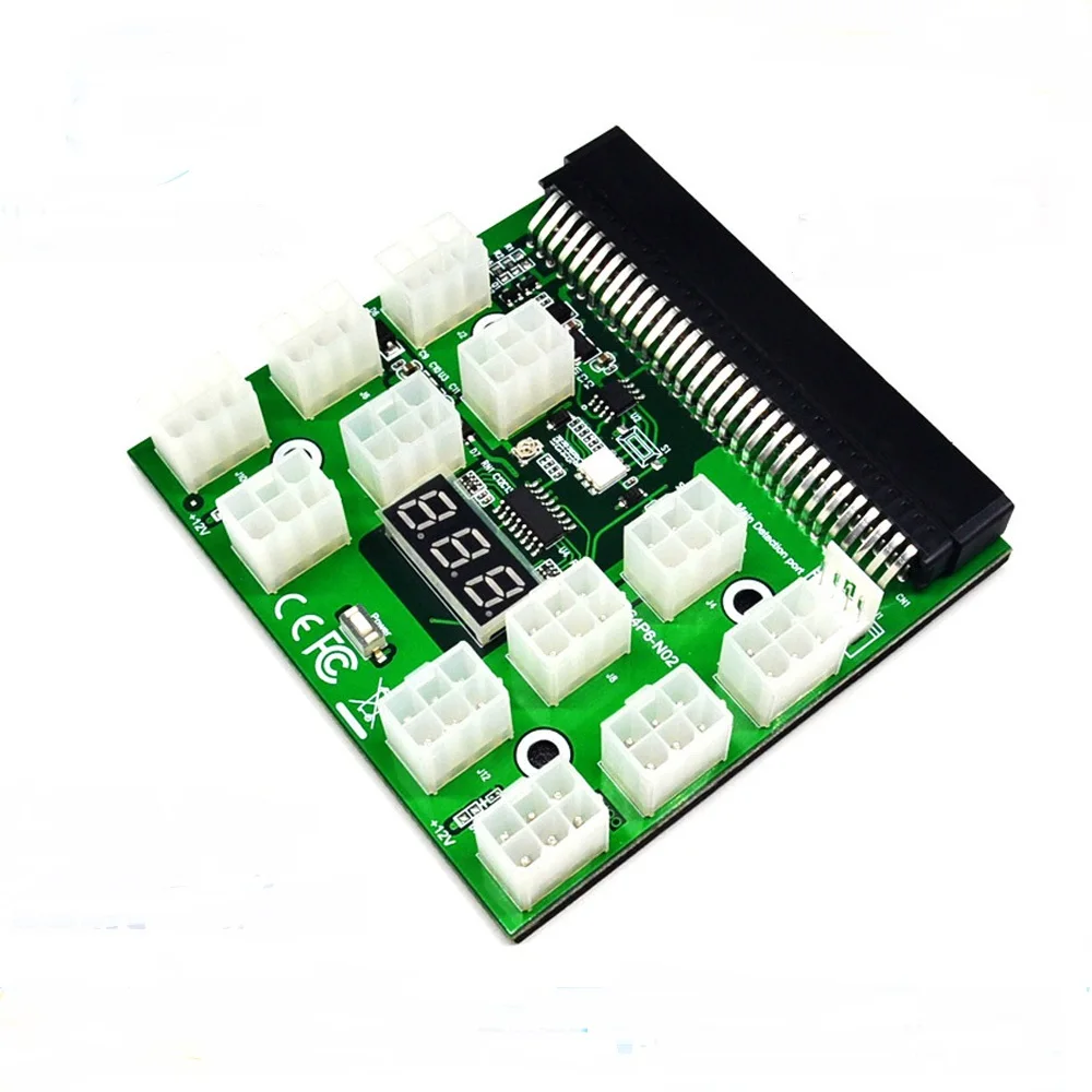 Блок питания PSU/GPU Breakout Board 12 В эфириум ETH ZEC устройства горного шт. 18AWG PCI-E 6Pin до 6 + 2Pin