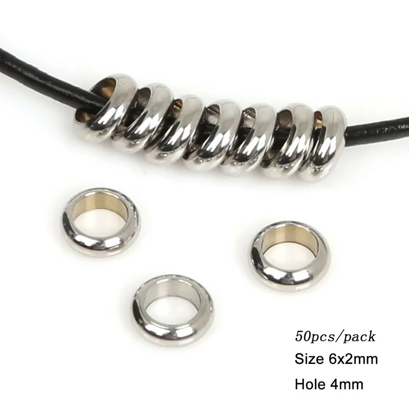 Бусины-разделители из нержавеющей стали для изготовления ювелирных изделий
