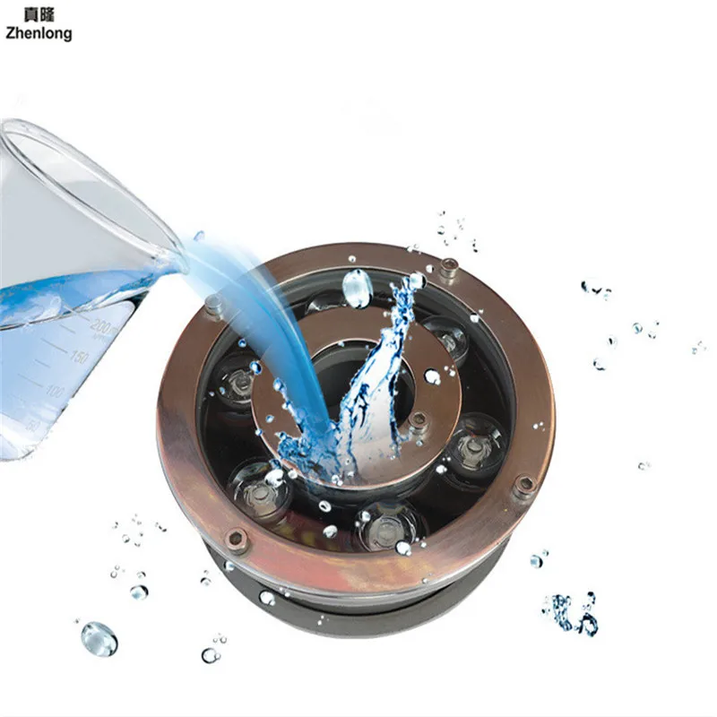 Светодиодный подводный фонтанный светильник закаляющее стекло для бассейна