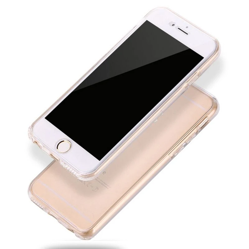 Для iPhone 8 7 6 6S Plus X SE 5S 360 чехол Чехол для всего тела мягкий прозрачный силиконовый