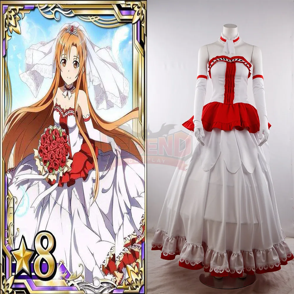 С рисунком из аниме мастера меча онлайн SAOALO Юки костюм Asuna для косплея