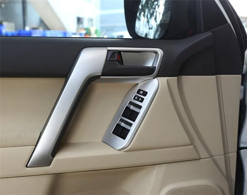 For Toyota LAND CRUISER PRADO FJ150 2010-2019 Interior Door handle bowl Cover Inner Panel Trim ABS Chrome Car-Styling Accessorie |