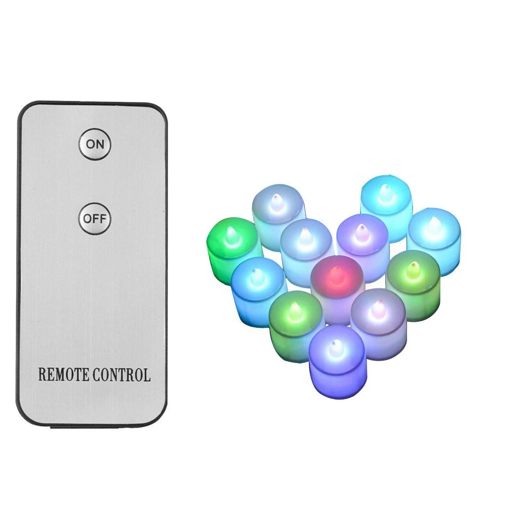 Романтичные светодиодные Чайные свечи 12 шт. беспламенные мерцающие праздничные