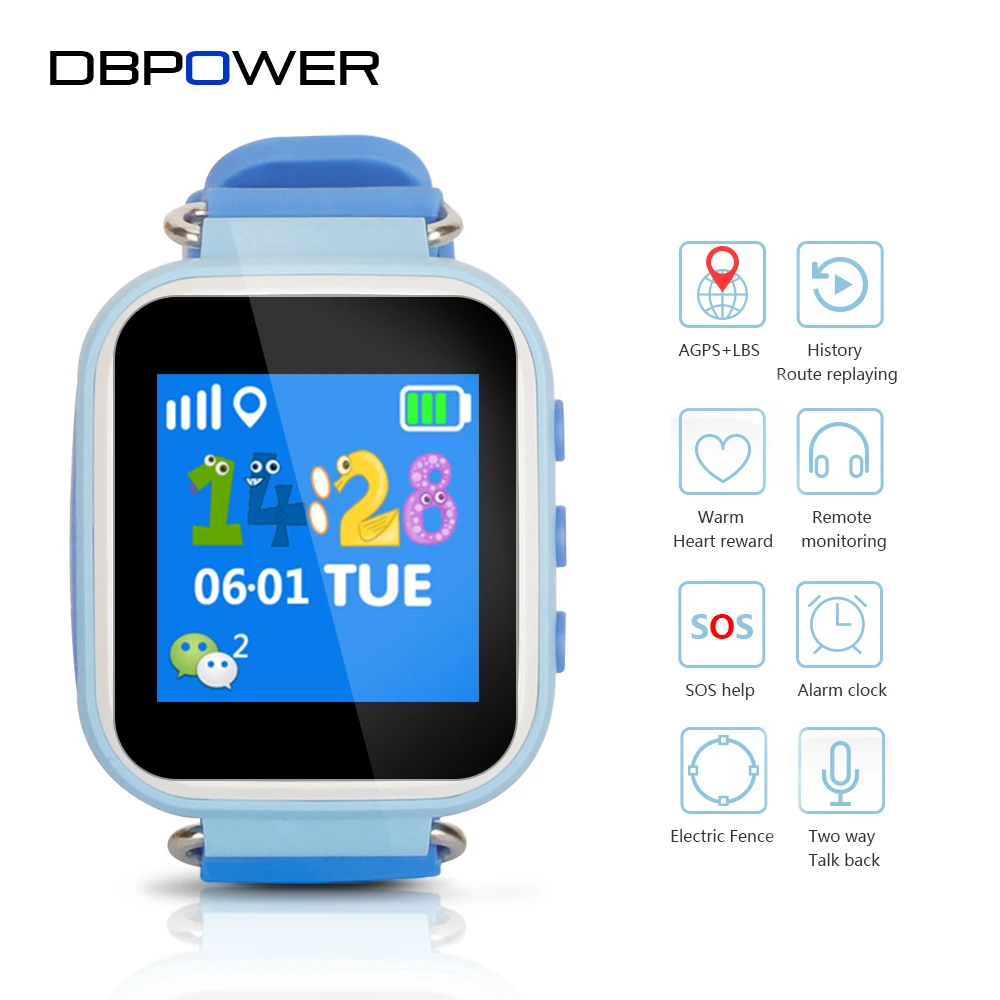 Dbpower 1.44 &quotT06S TFT Цвет Экран ребенок Смарт часы AGPS + фунтов положение SOS сигнализации