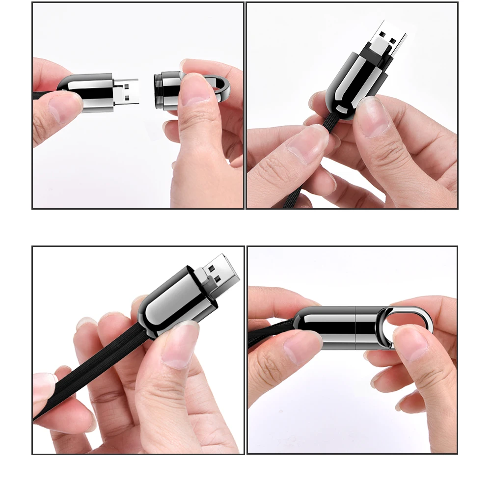 Чехол Мини USB зарядный шнур скрытый брелок дизайн мобильный телефон кабель для