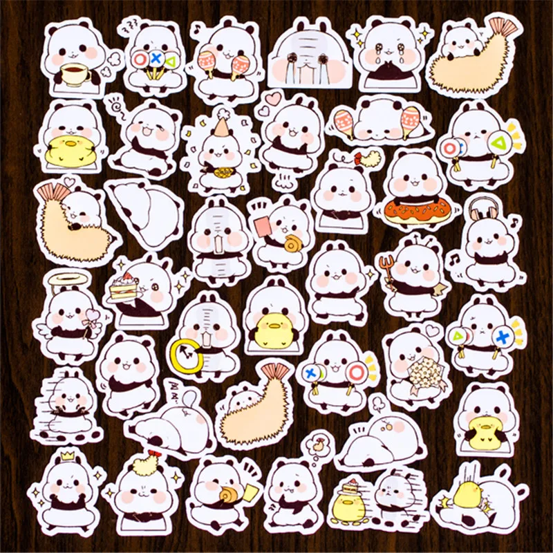 Горячая Распродажа 120 шт. наклейка на лицо панды смешанные смешные наклейки