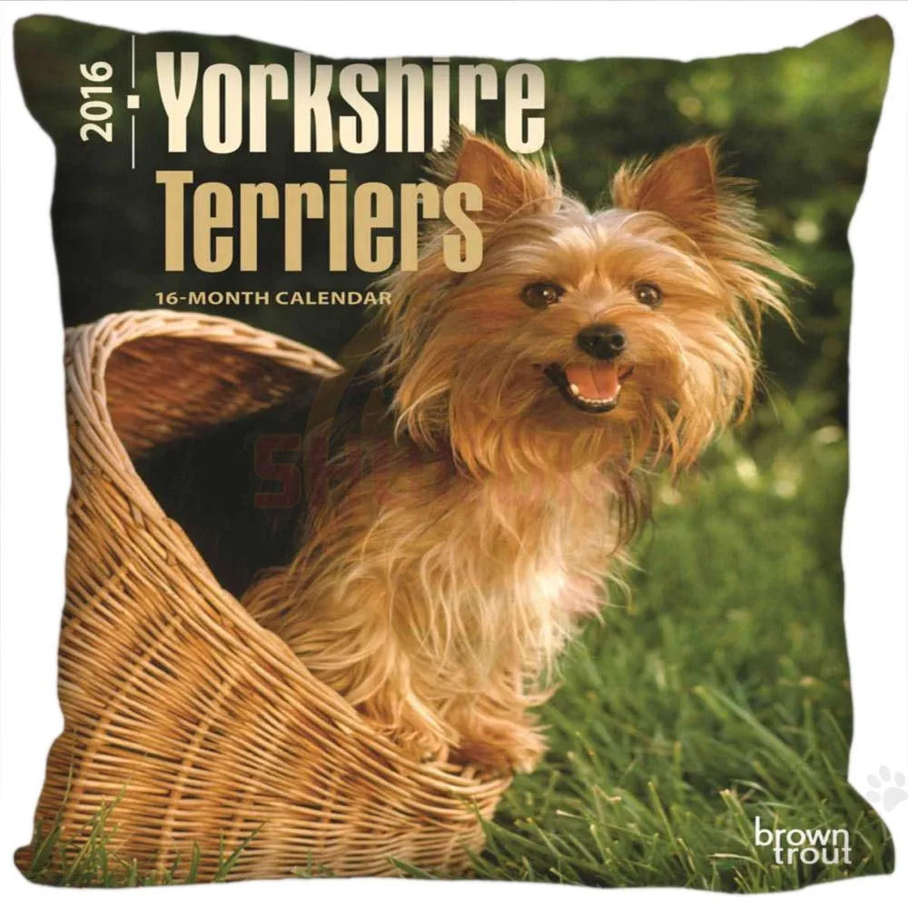 

Новинка, Лидер продаж, чехол с квадратной подушкой йоркширского терьера на заказ, Модный чехол с подушкой на молнии на заказ, 20x20 см, 35x35 см, ...