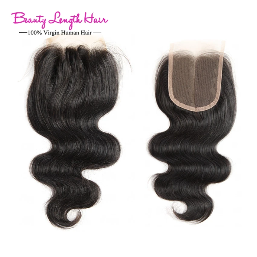 Бразильские Волосы Переплетения С Закрытием Бразильский Объемная Волна 3 Пучки