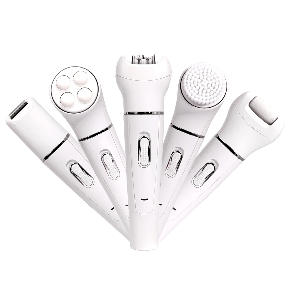 5 в 1 Для женщин бритва электронный прибор для массажа эпилятор лица щетка чистки