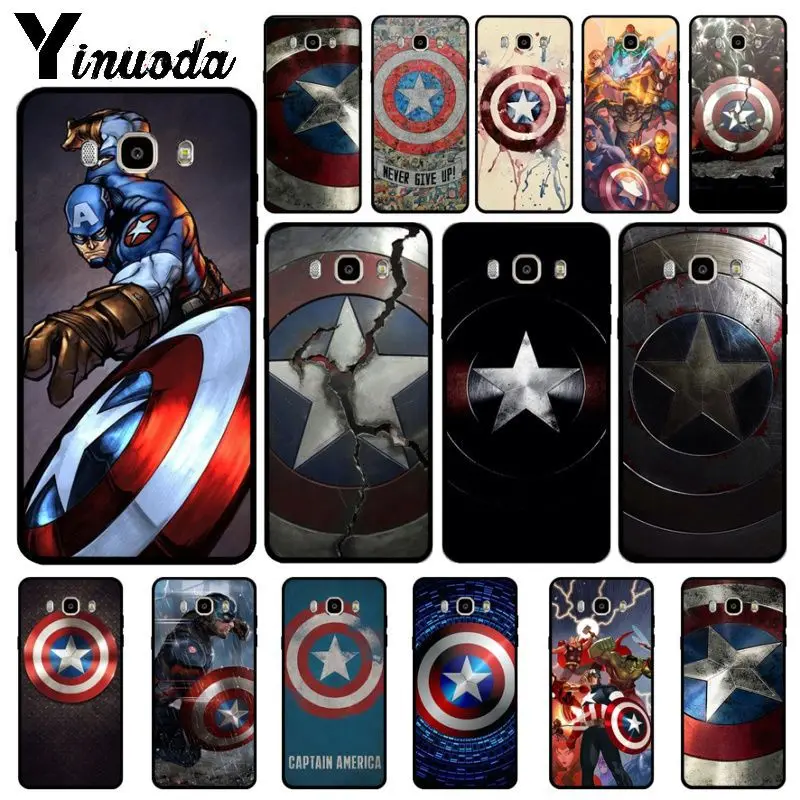Yinuoda супергерой marvel Капитан Америка защитный чехол для телефона Samsung Galaxy j6plus j7 prime