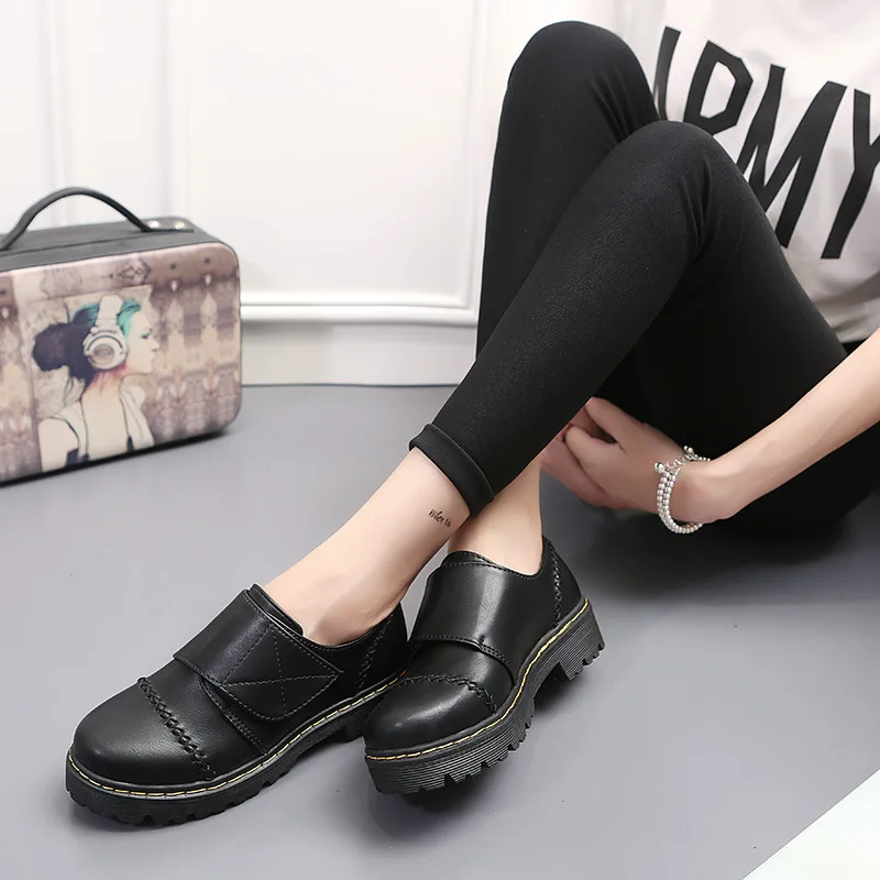 2018 весна и осень институт в английском стиле обувь маленькие кожаные туфли с