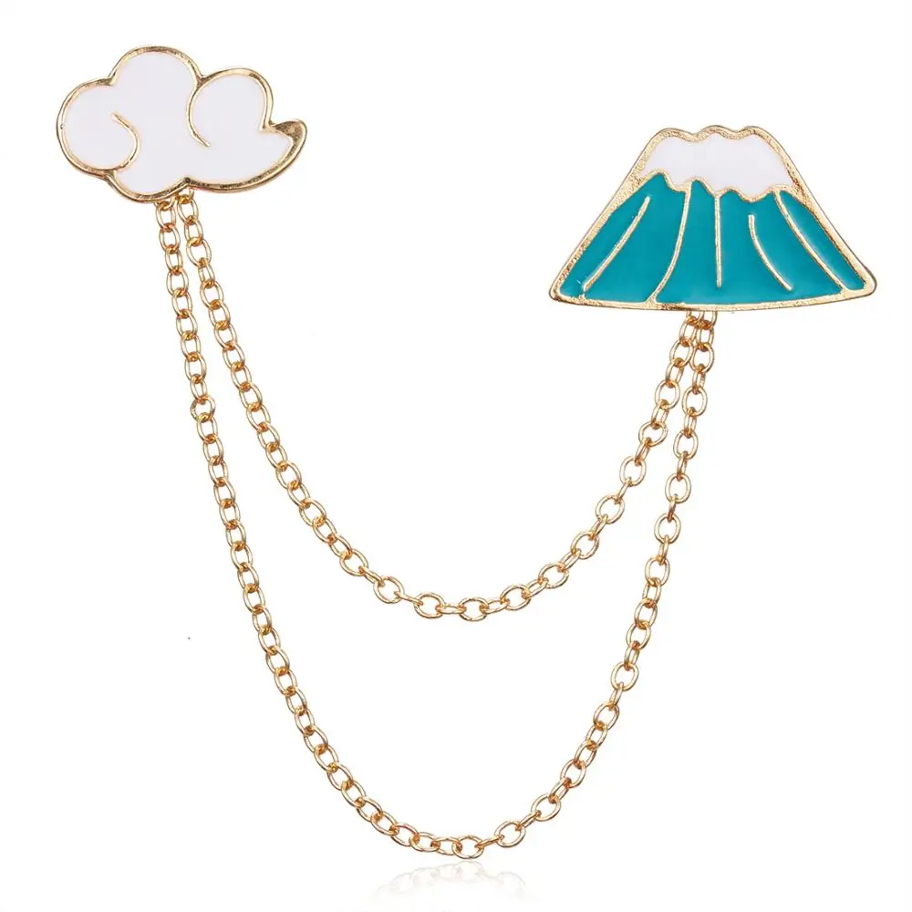 Новый тренд Китов Fuji горный яйцо с изображением оленя маленькие броши в виде