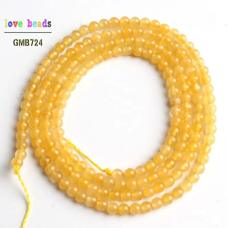yellow jade Круглые Бусы из натурального камня Амазонит кварцевый Агаты бусины для изготовления ювелирных изделий Бисероплетение DIY браслет 2 мм 3 мм 1" нити - Цвет: yellow jade