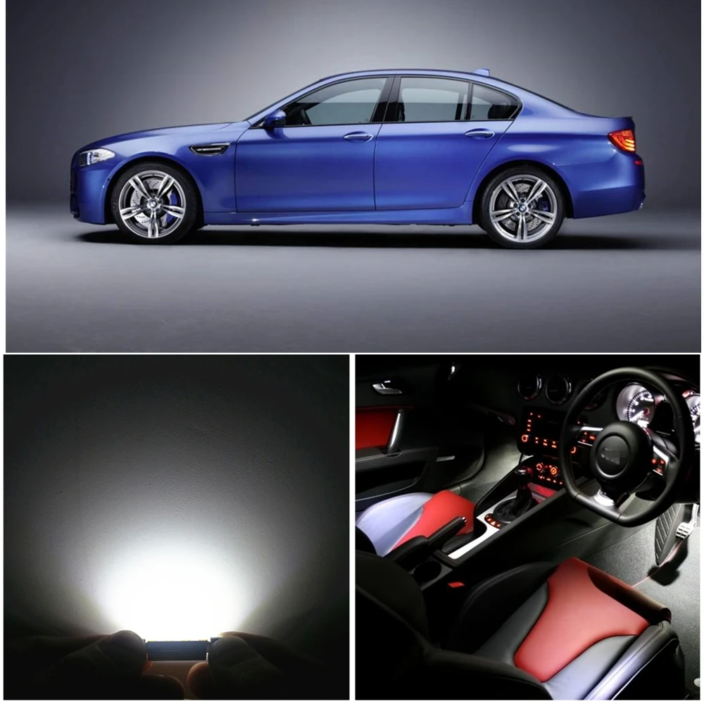 

Светодиодные Автомобильные лампы WLJH 17x, автомобисветильник СВЕТОДИОДНЫЕ Лампы Canbus, внутреннее освещение, комплект аксессуаров для BMW E60, сер...