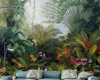 beibehang hand painted tropical rainforest background mural 3d living room bedroom home decoration mural 3d photo wallpaper