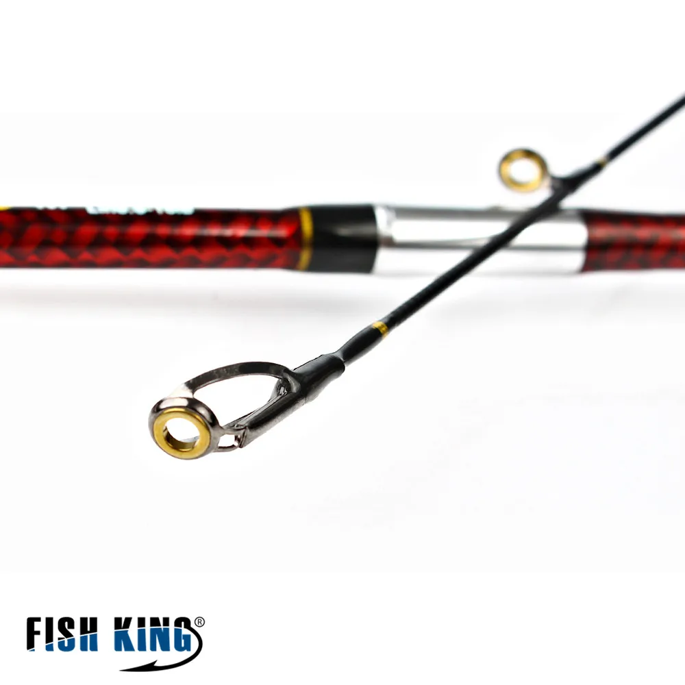 FISH KING углеродная жесткая Приманка Удочка бренд супер 2,1 М/2,4 м два сегменты секции C. W. 10-25 г вилка baitcasing снасти магазин