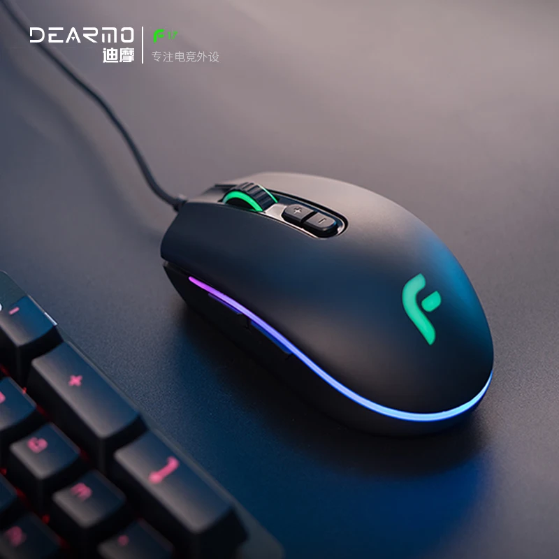 Оригинальная DEARMO E-Sports версия PMW3325 с 7 кнопками программируемая игровая мышь 6000 dpi Проводная оптическая игровая мышь для Pro Gamer