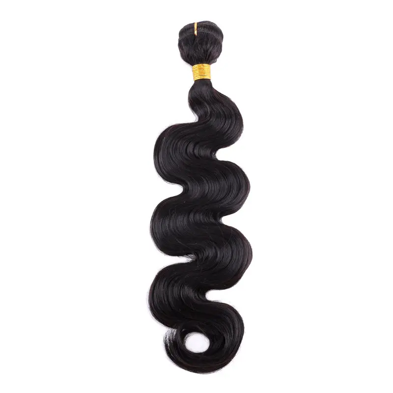 #2 100 gram/pcs Natural black body wave hair available synthetic hair for women - Цвет: #2