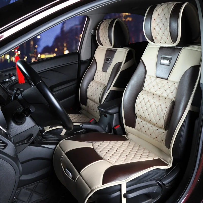 Danny leather seat cushion apricot coffee color red black and white special customization classical noble car sets | Автомобили и