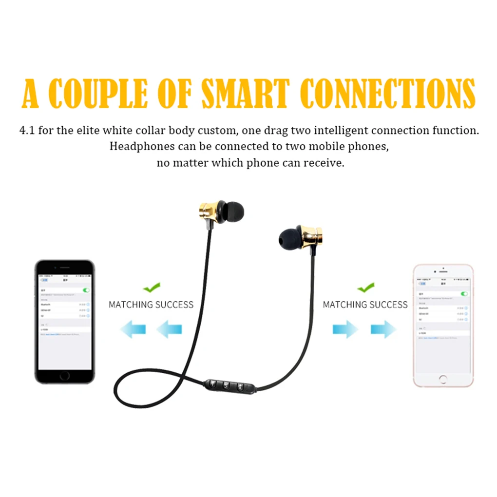 XT11 Bluetooth 4,2 наушники-вкладыши Hands-free шумоподавление Спорт Бег проводные наушники