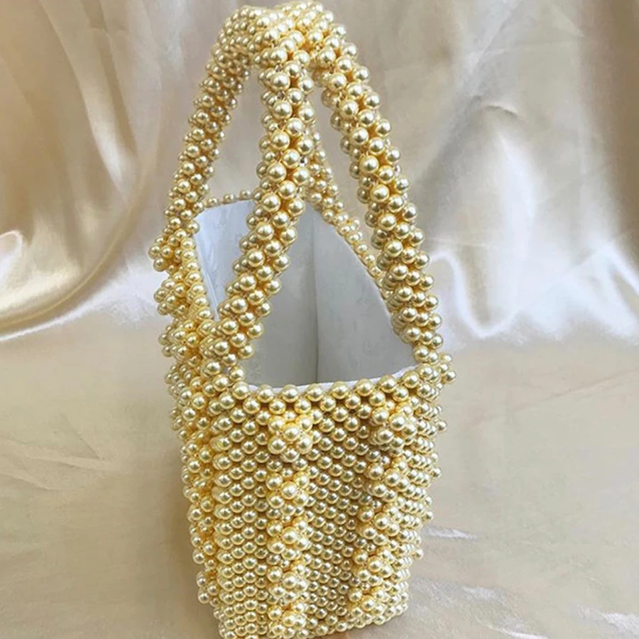 Тяжелый Ins пункт жемчуг женские сумки металлические бусы Коробка Сумка тоут Топ