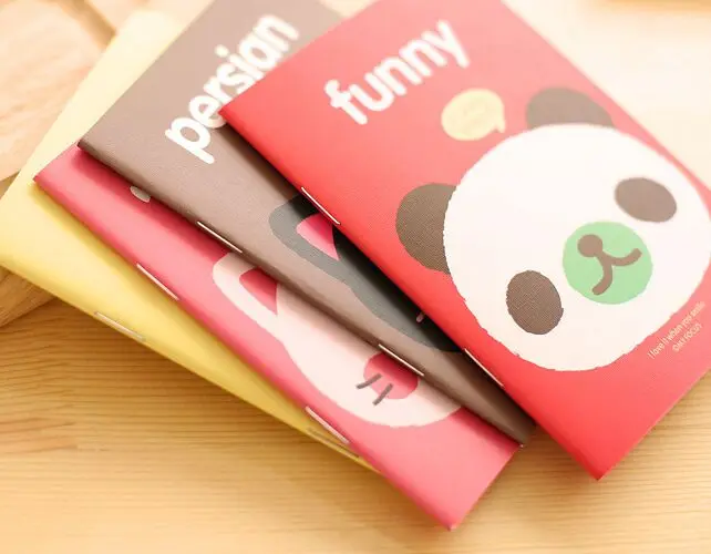 Kawaii мультфильм Животные голова Обложка A6 мини блокнот дневник карманный