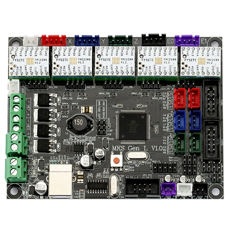Mks Gen L V1.0 интегрированная материнская плата контроллера + 5 шт. Tmc2208 Драйвер