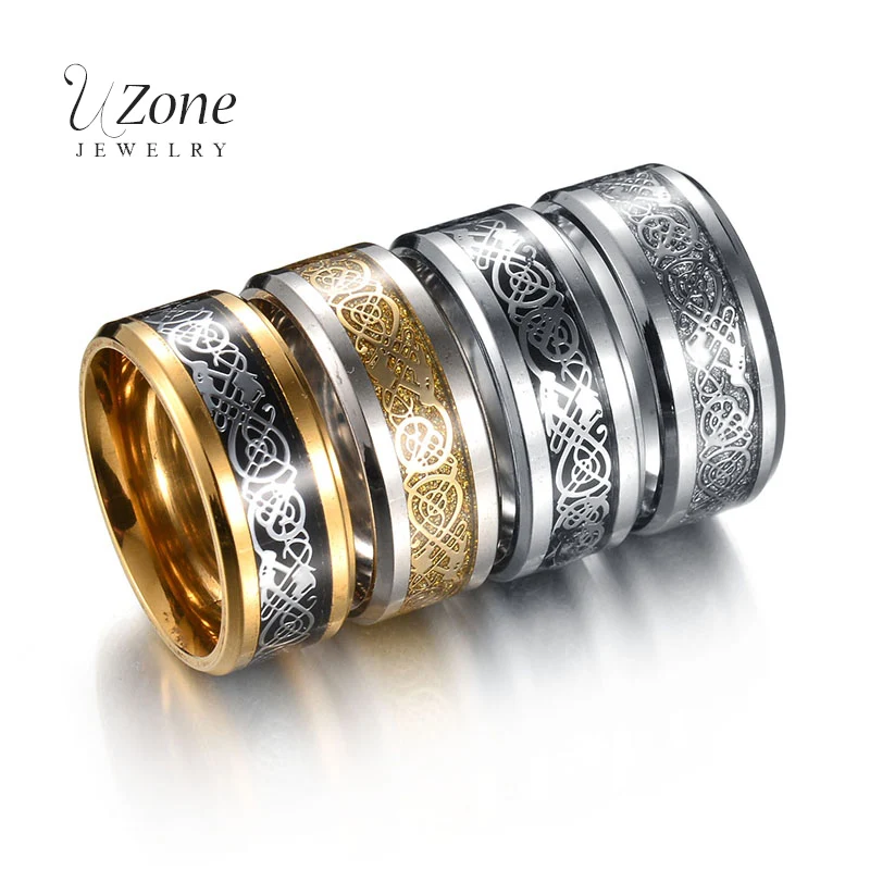 Кольцо кольцо для пальцев в стиле панк золотое черное с драконом|lord of rings|lord the